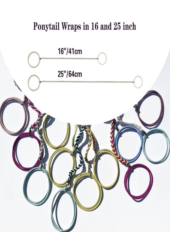 DAOSUN Hair Ties for Women Long Hair, 25" Elastic No Tangle Spiral Hair Ties Damage-Free Pony Tail Wraps for Thick Long Hair Motorcycle Hair Accessories for Sports- Bike Riding Swim Skiing- 3 Pack Colorful - Image 5